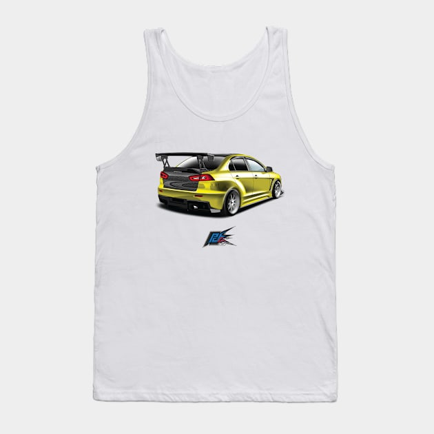 mitsubishi evoX Tank Top by naquash